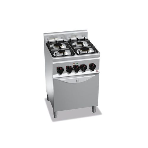 Cucina a gas 4 fuochi con forno 3Kw light power